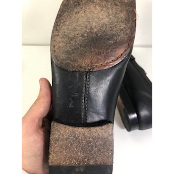 Mezlan Leather Super Flex Bologna Square Toe Palmer Slip-On Shoes Black US 11 M